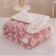 Одеяло ромб - Розово - Размер 200x230